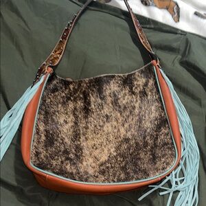 Ariat Brown and Tan Women's Bag with Fringe